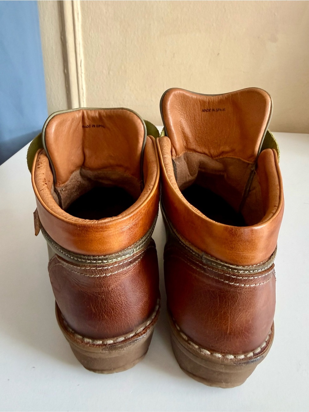 Vintage Pikolinos Uruguay 9437 Leather Hiking Boots Green EU 37 US 6.5 Lace Up - Picture 5 of 7